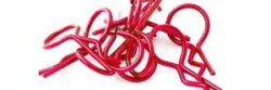 Hobby-Tech - Clips Carrozzeria 1/10 Red Metallic
